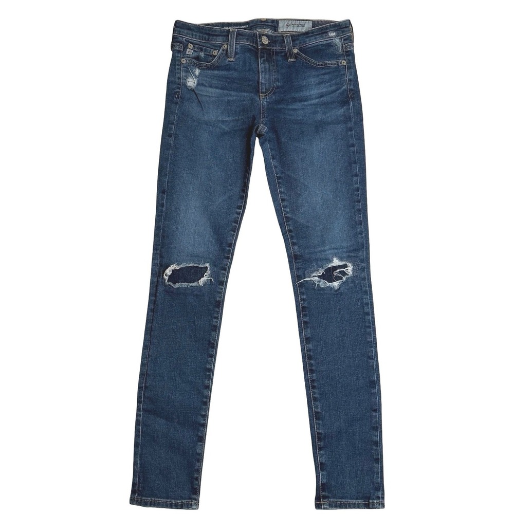 AG Adriano Goldschmied The Legging Ankle Distressed Skinny Blue Women 25R